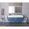 Castello Usa Nile 60" Wall Mounted Blue Vanity With White Top And Gold Handles CB-MC-60BLU-GLD-2053-WH - alternate 7